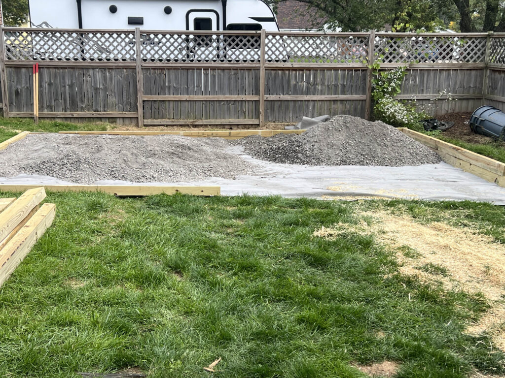 Stone Laid for Shed Pad